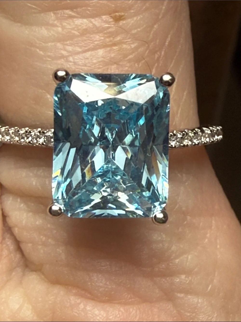 4 CT BLUE Aquamarine UGI CERTIFIED 925 Sterling Silver NEW GORGEOUS
